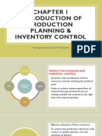 Production Planning and Inventory Control Introduction