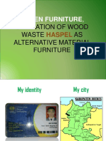 Green Furniture,: Utilization of Wood Waste AS Alternative Material Furniture