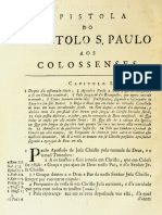 Novo Testamento Almeida 1693 - Epístola de Paulo Aos Colossenses