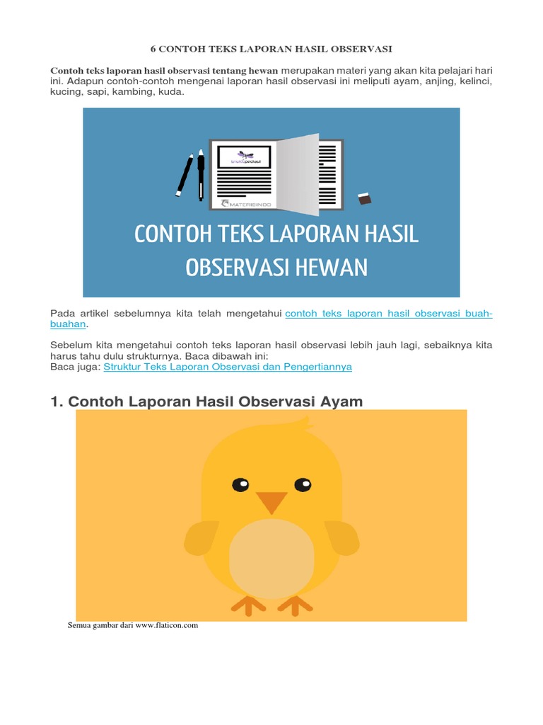 Contoh Teks Laporan Hasil Observasi Tentang Buah - Berbagi Teks Penting