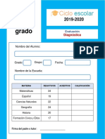 Examen Diagnostico Quinto Grado 2019-2020