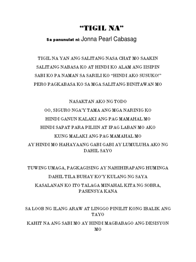 Tigil Na Ba | PDF