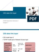 OSI Data Link Layer: CCNA Exploration Semester 1