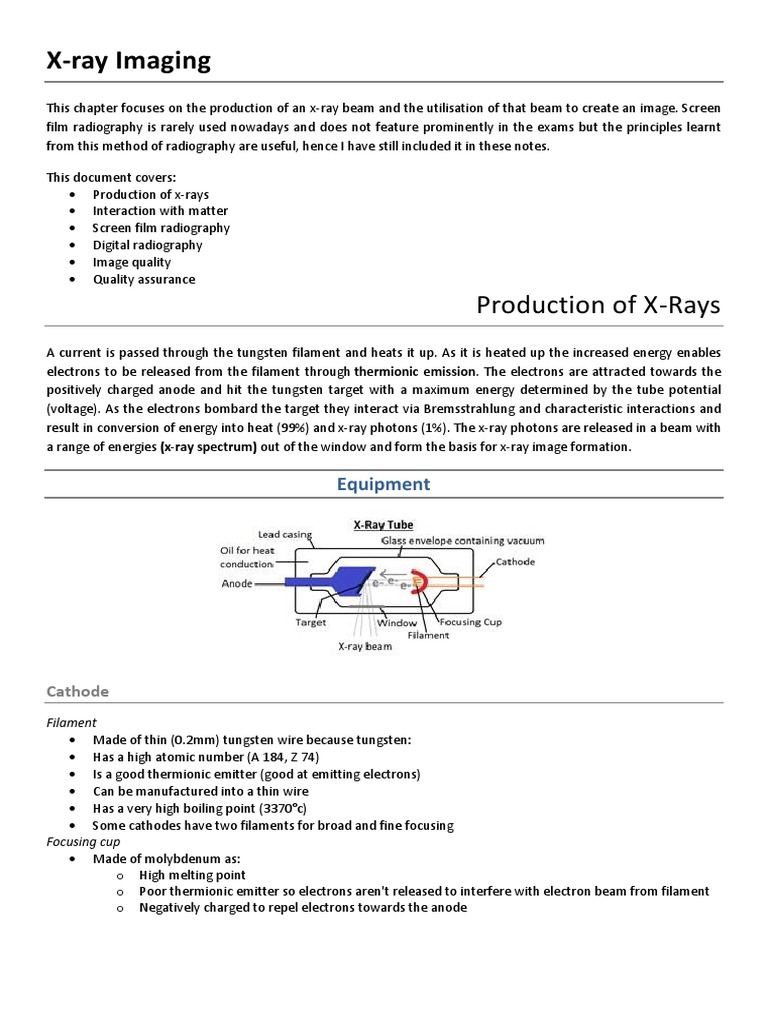 2) X-Ray Imaging | PDF | X Ray | Attenuation