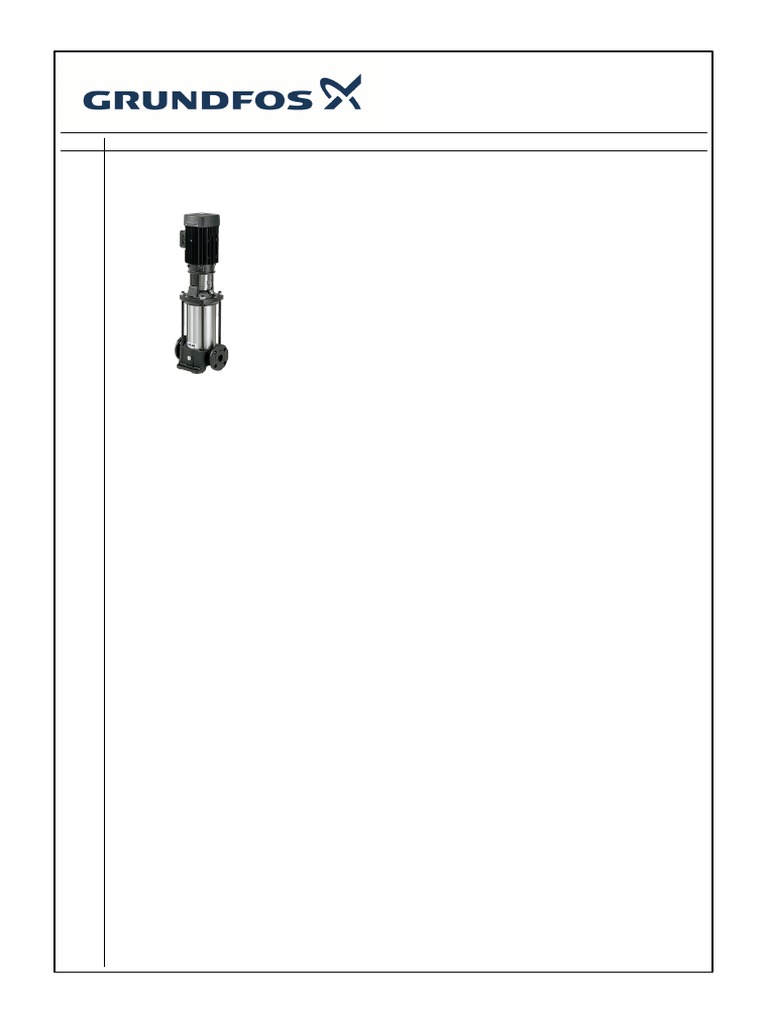 Grundfos CR 20-3 Pump Specifications | PDF | Pump | Electric Motor