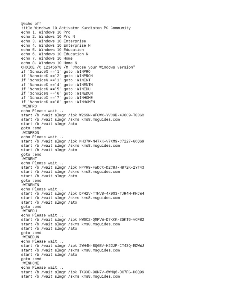 Windows 10 Activator Script Guide | PDF | Computers | Technology ...