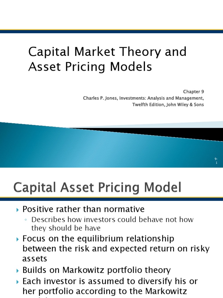 Capital Market Theory and Asset Pricing Models | Download Free PDF ...