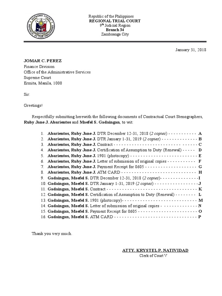 Cover Letter For Dtr Government Institutions Government Information