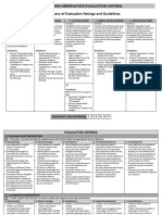 Classroom Observation Evaluation Criteri PDF