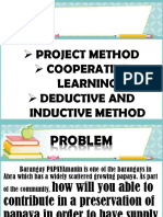 Project Method, Cooperative Learning, Deductive and Inductive Method