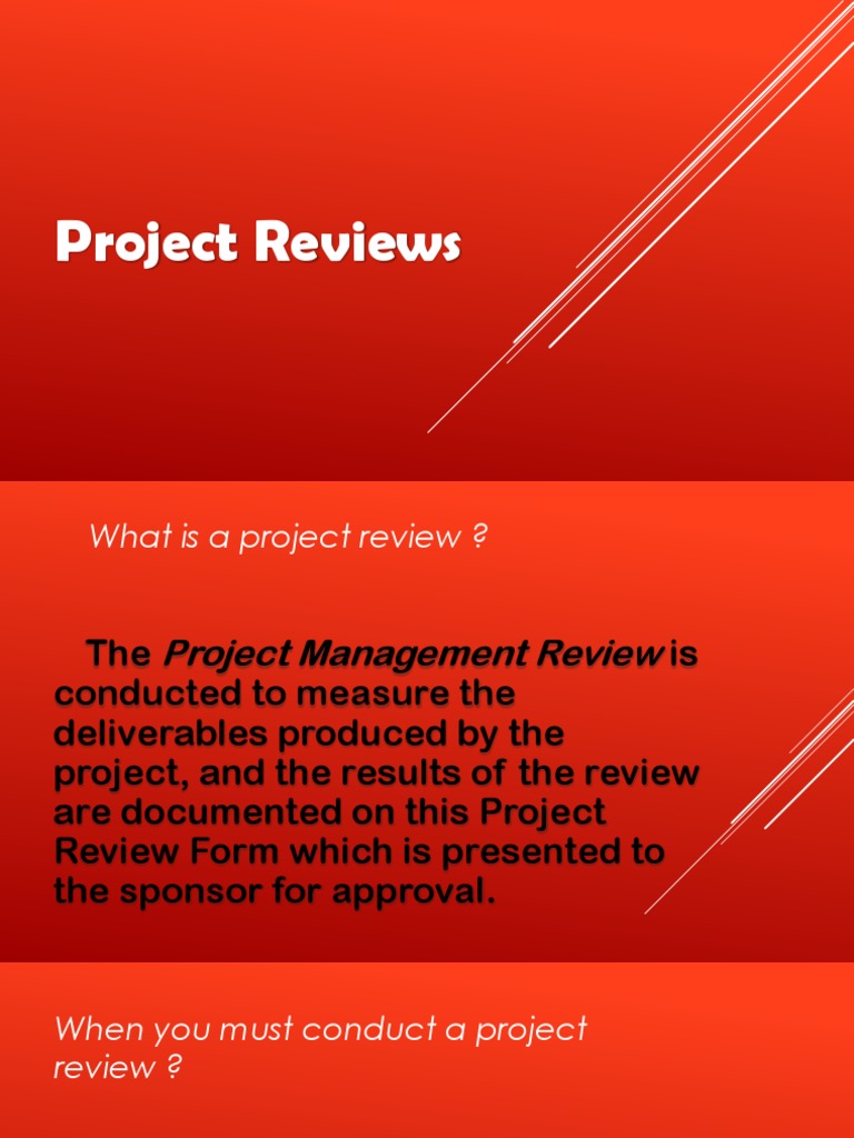 Project Review Process and Analysis Guide | PDF
