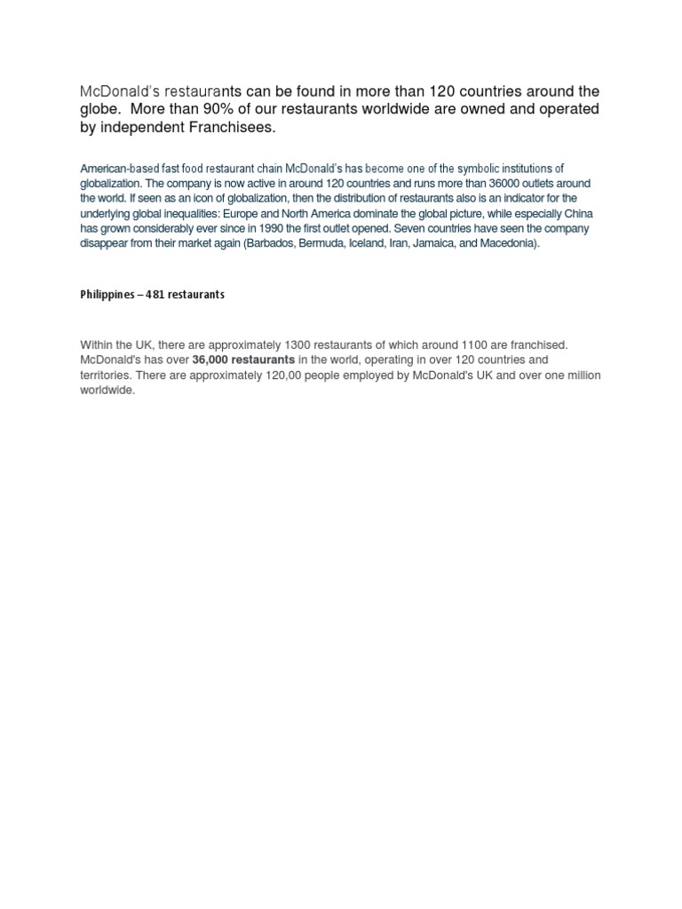 Mcdonalds | PDF