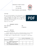 Compliance of Establishments in Naga City on Republic Act 10909