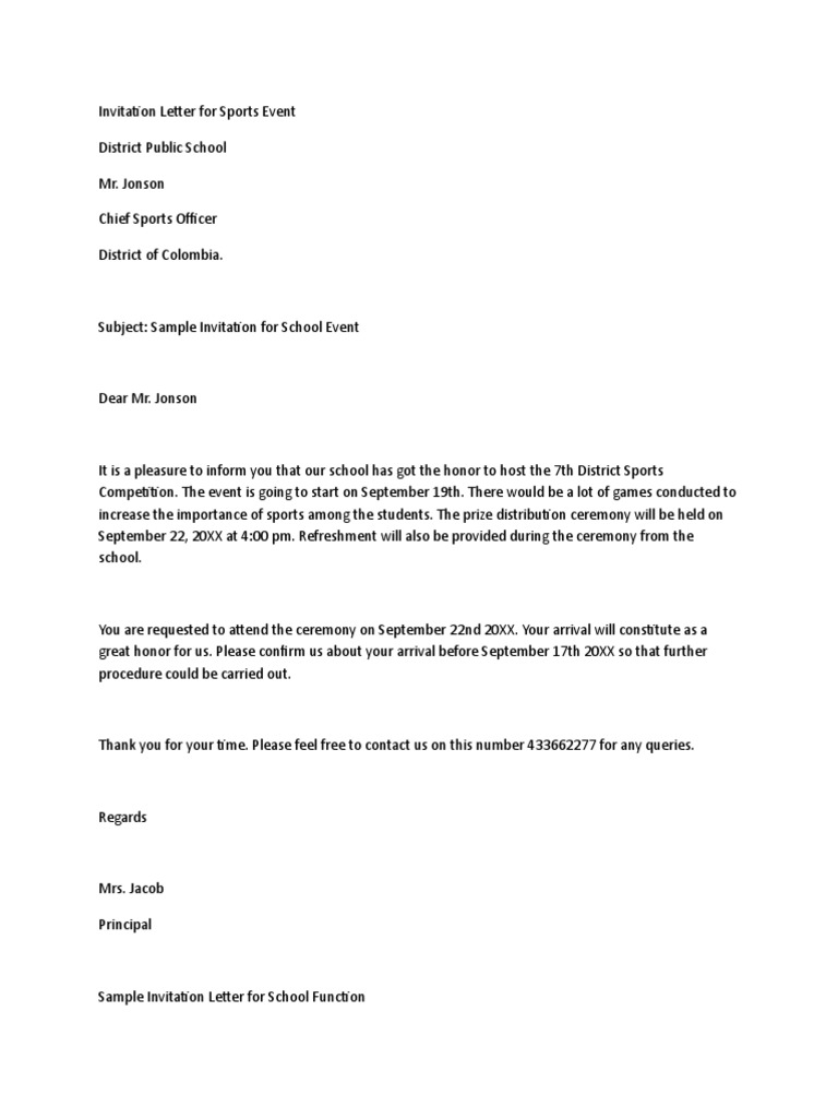 Official Invitation Letter