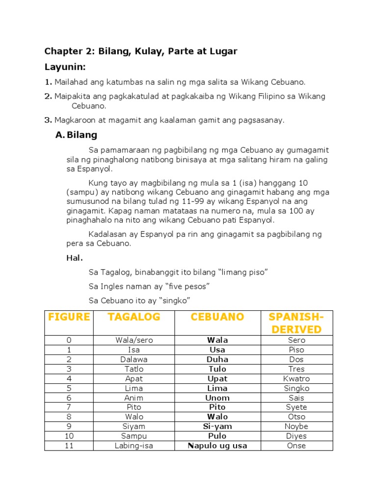 Chapter 2 - Cebuano | PDF