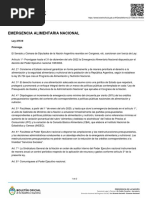 El Gobierno oficializó la prórroga de la emergencia alimentaria nacional