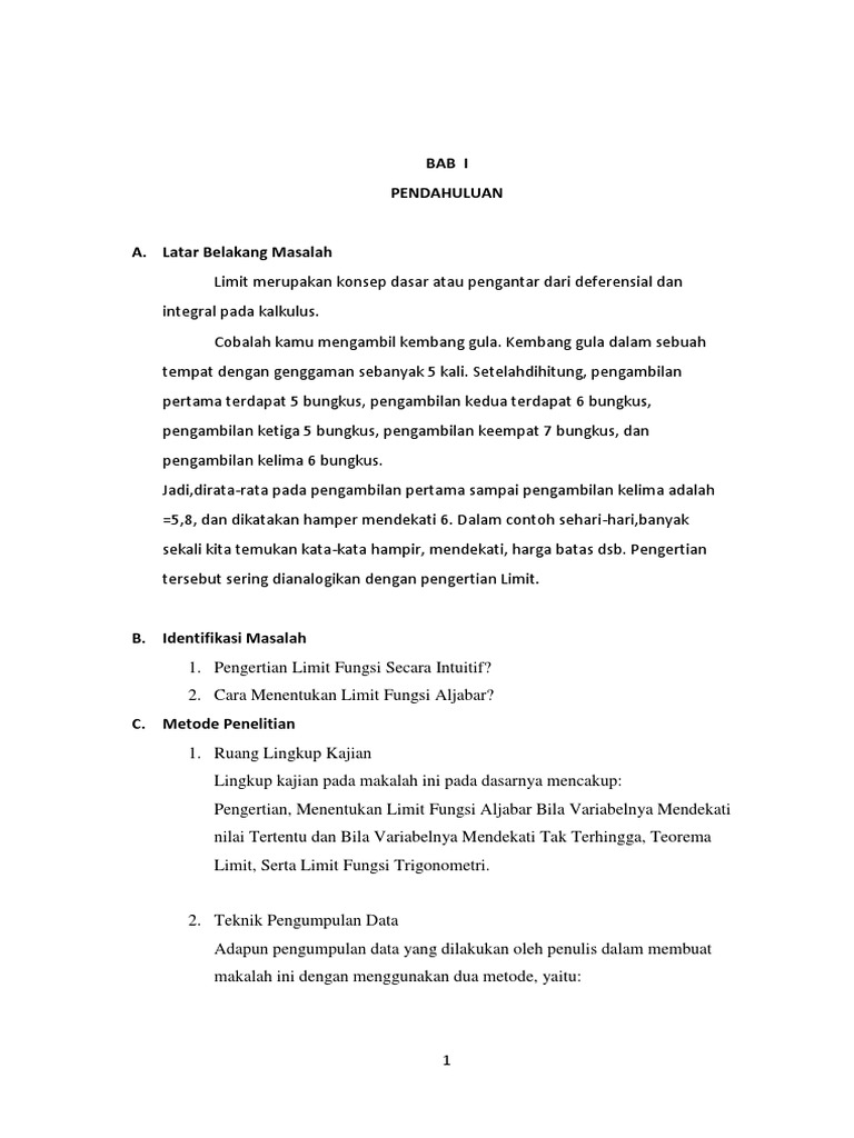 Makalah Limit Fungsi Trigonometri Andriani