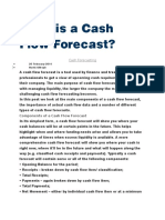 What Is A Cash Flow Forecast