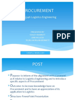 Procurement: EIN 5346 Logistics Engineering