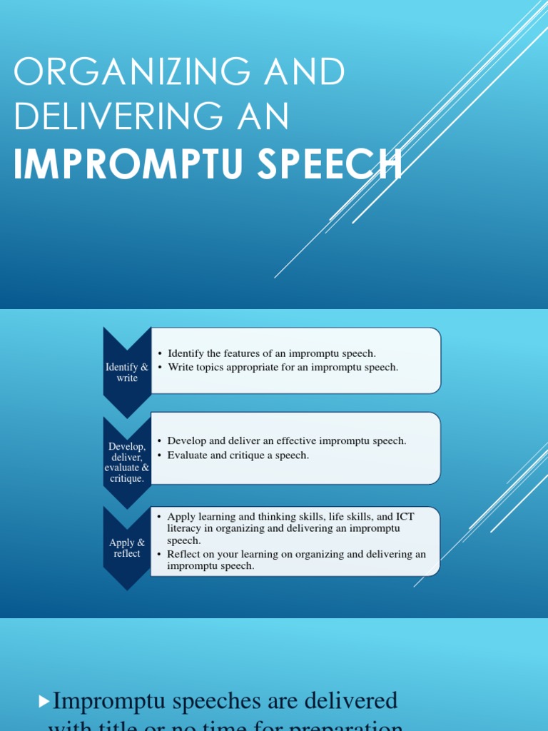 Impromptu Speech Delivery Strategies | PDF | Learning | Science