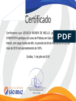 Certificado de Curso de Práticas em Sala de Aula