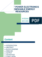 Role of Power Electronics in Renewable Energy Resources: Ayesha Zahid 2015-EE-489