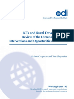 Icts and Rural Development:: Review of The Literature, Current Interventions and Opportunities For Action