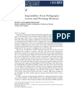 Editorial: Possible Impossibles: Four Pedagogies For The Present and Pressing Moment