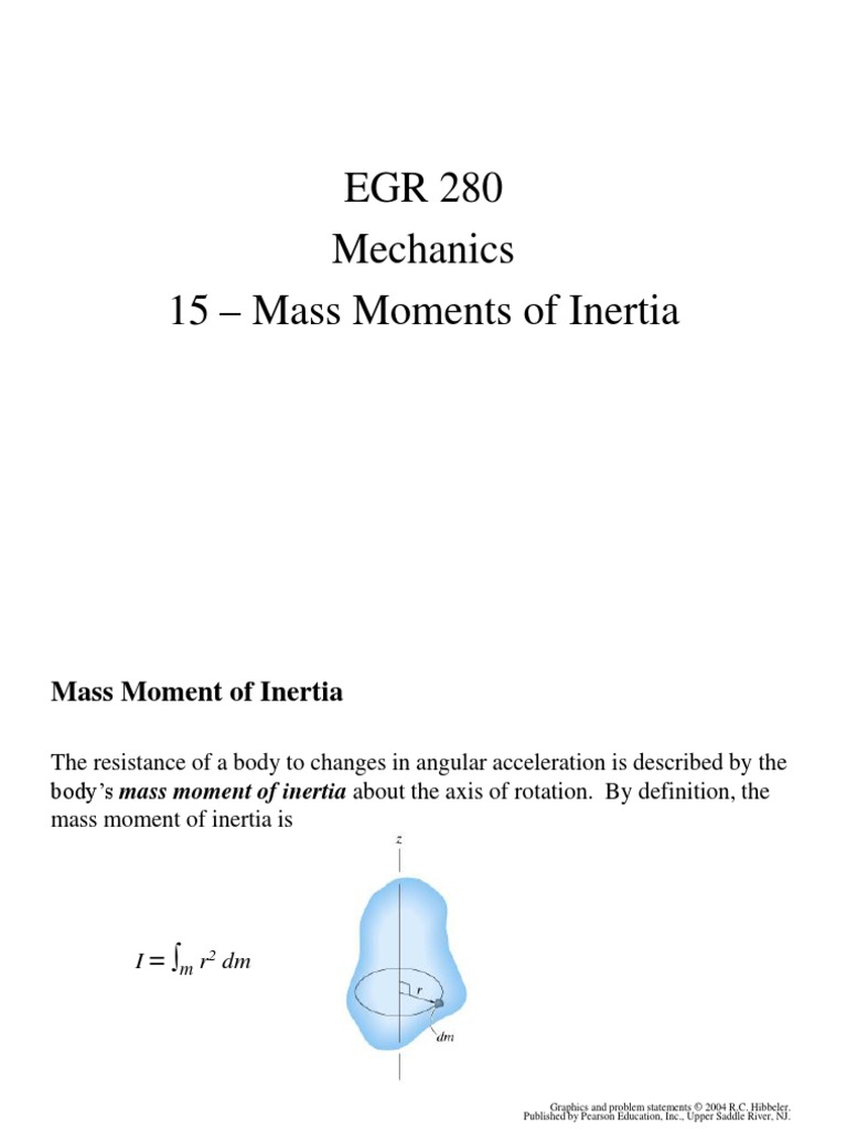 EGR 280 Mechanics 15 - Mass Moments of Inertia | PDF | Science ...