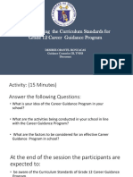 Understanding The Curriculum Standards For Grade 12 Career Guidance Program