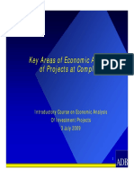 Key Areas Economic Analysis Projects Completion 2009