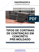 Tipos de Cortinas de Contenção em Concreto Pré-Moldado