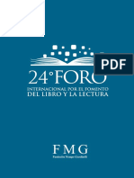 Programa 24 Foro Por El Fomento Del Libro y La Lectura 2019