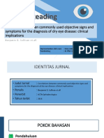 Correlations Between Commonly Used Objective Signs and Symptoms