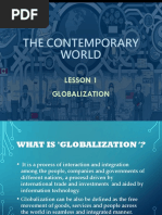 The Contemporary World: Lesson 1 Globalization