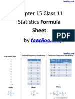 CH 15 Class 11th Statistics Formula Sheet