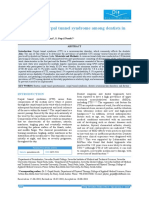 Prevalence of Carpal Tunnel Syndrome Among Dentists in Chennai, India