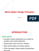 Block Cipher Design Priciples