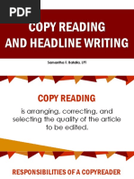 Copyreading Handout | PDF | Typefaces | Copy Editing