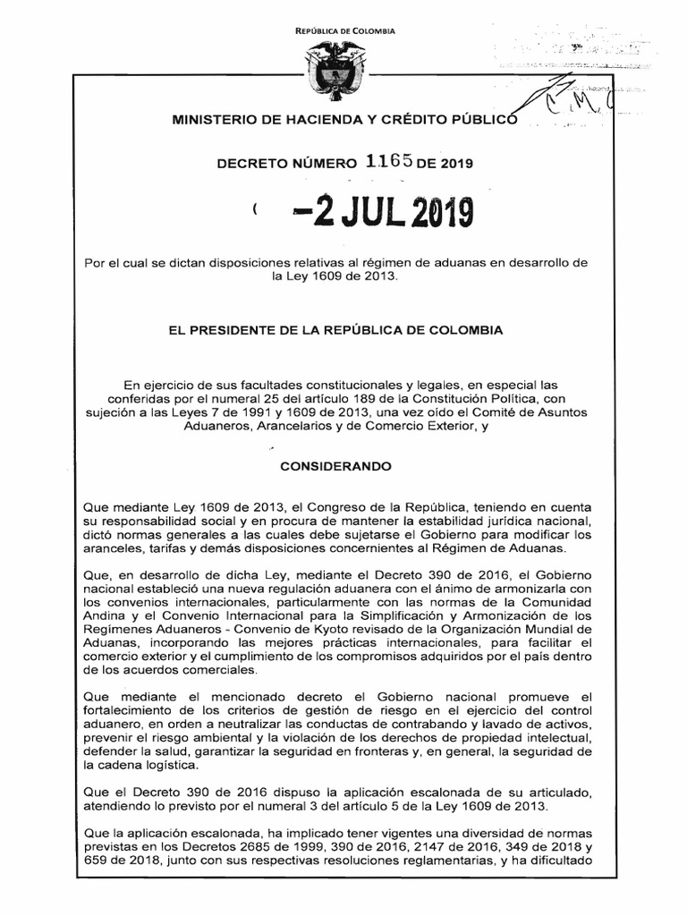 Ministerio De Hacienda Y Crédito Público: El Presidente De ...