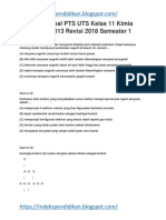 Soal PTS UTS Kelas 11 Kimia Kurikulum 2013 Revisi 2018 Semester 1