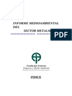 Informe Medioambiental DEL Sector Metalmecanico: Indice