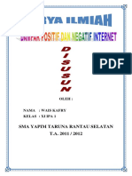 Karya Ilmiah Mengenai Internet