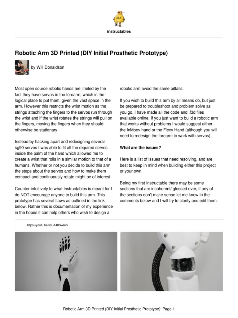 robotic arm instructables