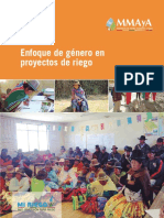 Enfoque de Genero en Proyectos de Riego 2018