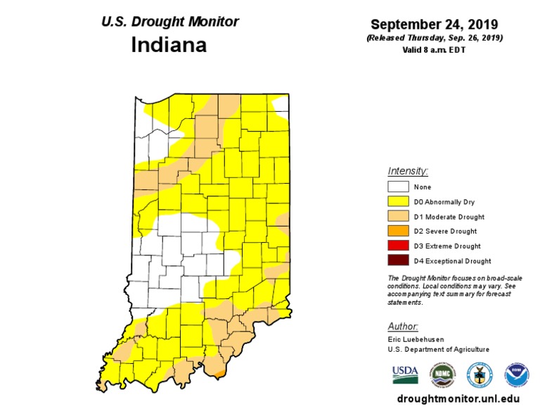 Indiana Drought Map PDF