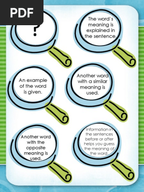 Context Clues Anchor Charts