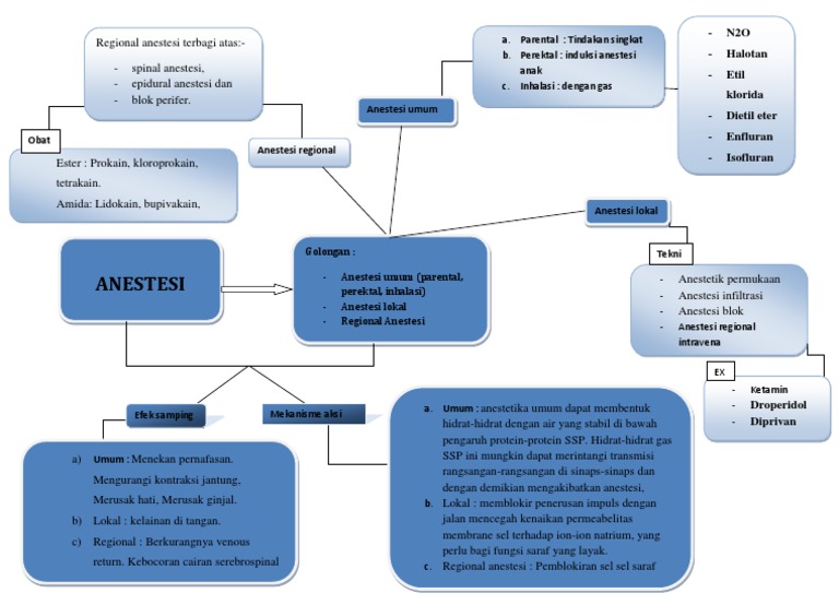 Mind Map Anestesi Febri 1501073 | PDF