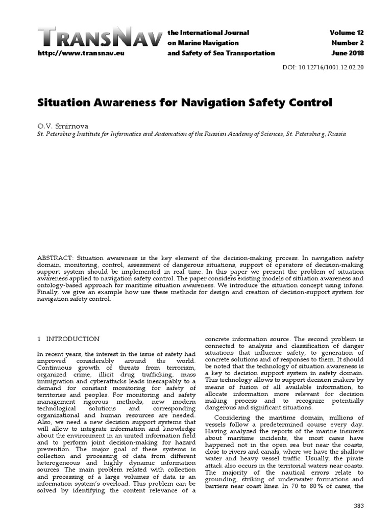 Maritime Situational Awareness System | PDF | Situation Awareness ...