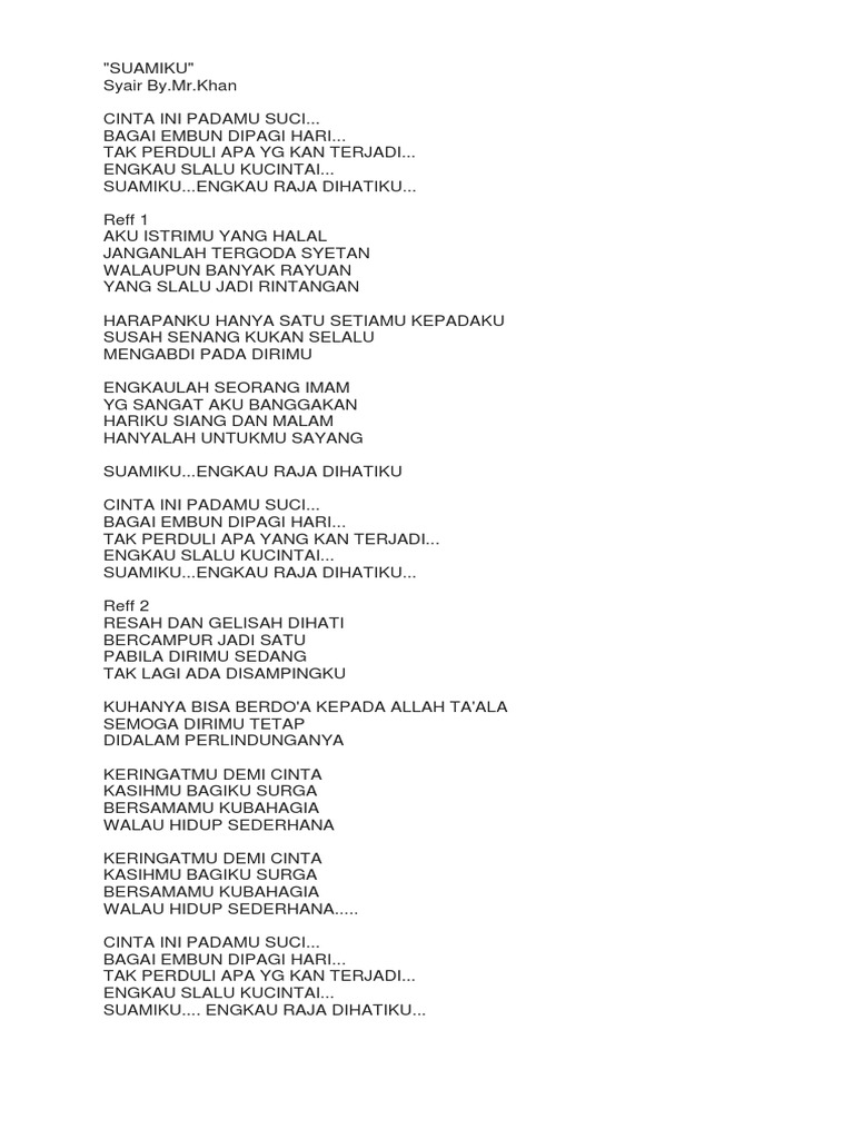 Suamiku Engkau Raja Dihatiku Pdf